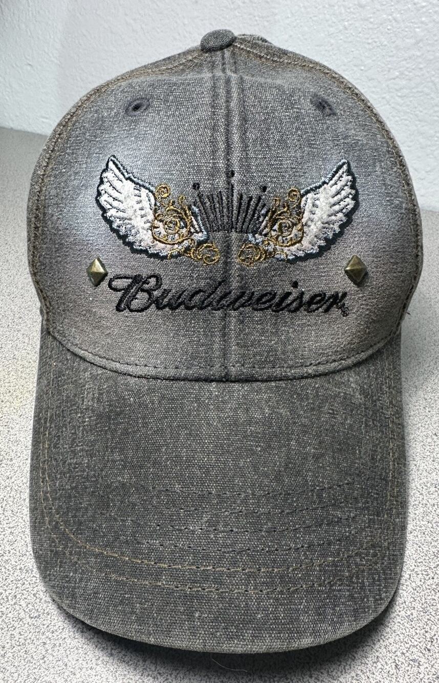 Budweiser Anheuser Bush Official Product One Size Studded Hat Denim